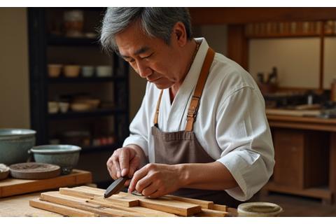 熟練の職人、佐藤健一がコンログリルの仕上げ作業を行っている様子