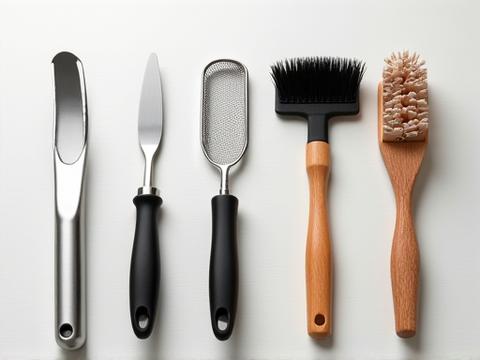 家庭用BBQ初心者セットのアクセサリーが並べられた美しい写真