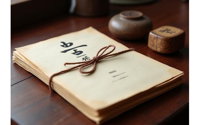 厳かに積み重ねられた法的文書と木の印鑑、伝統と現代を象徴するイメージ